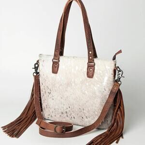 American Darling June Hair-On Cowhide & Leather Fringe Western Tote